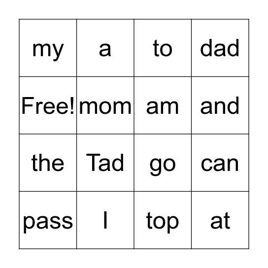 To the Top Bingo Card