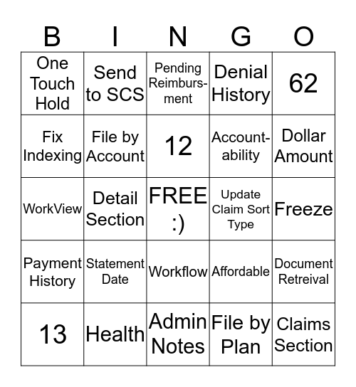 Claim Bingo- Grey Round Bingo Card