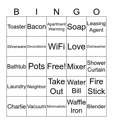 Brianna's Bingo Blast Bingo Card