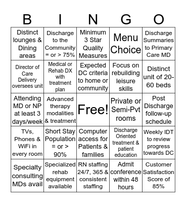 MedBridge Bingo Card
