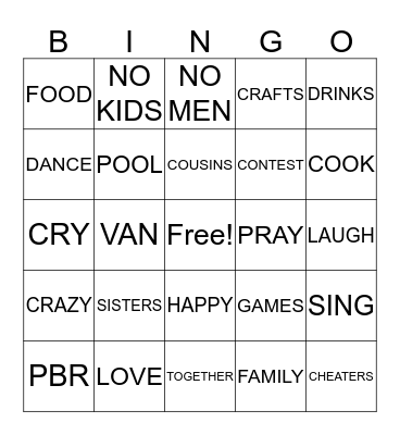 PBR 2017 Bingo Card