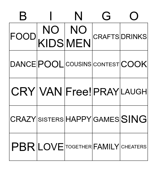 PBR 2017 Bingo Card