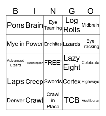 Brain Highways Bingo Card