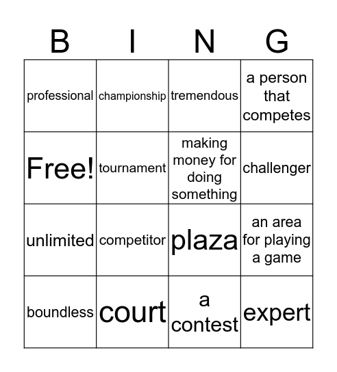 Jump! Bingo Card