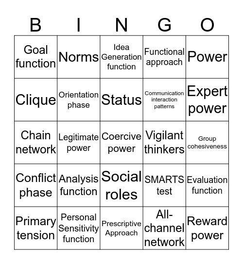 BINGO Card