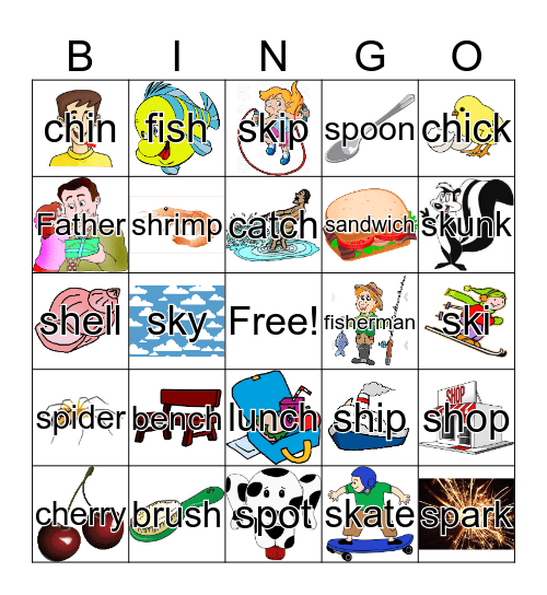 Super Coco Phonics 2 Bingo Card