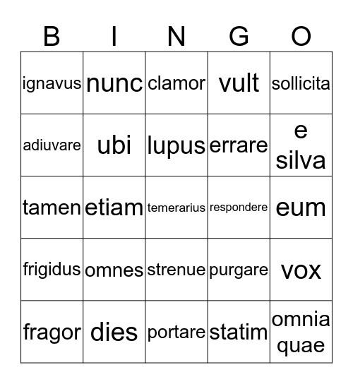 Ch. 5-6 Vocab Review  Bingo Card
