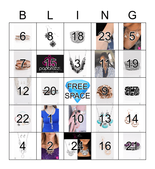 "BLING'O-BINGO" Bingo Card