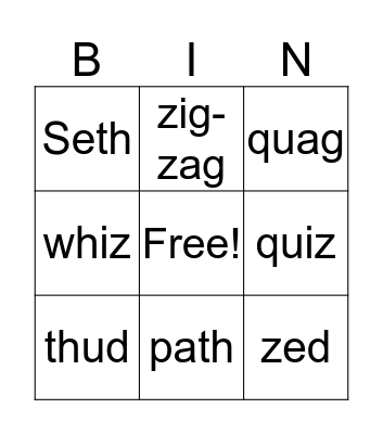 Halloween Bingo Card