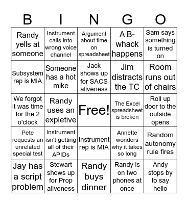 SPP Aliveness Bingo Card