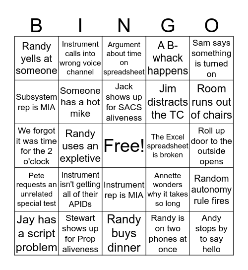 SPP Aliveness Bingo Card