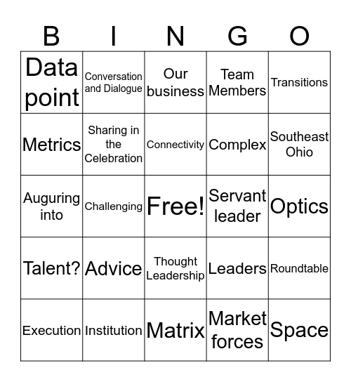Tunnellism Bingo Card