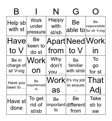 STRUCTURE REVIEW Bingo Card