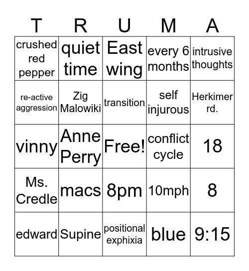 ITP BINGO Card