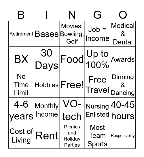 MATTERSS Bingo Card