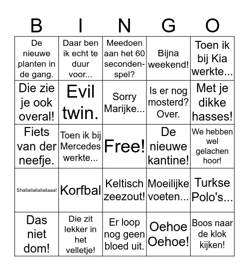 Evil Twin Extravanganza SuperrrvrijdagBiBaBingo! Bingo Card