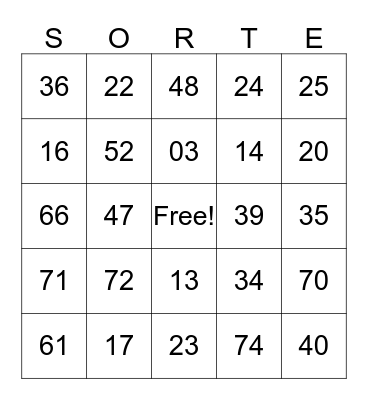 Web Toys Bingo Card
