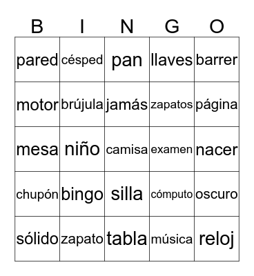 Bingo Card