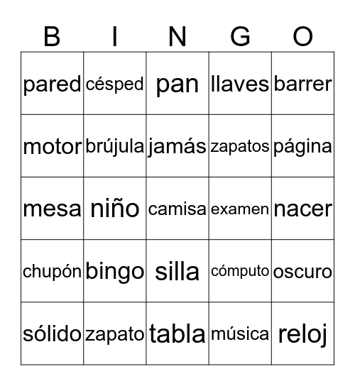 Bingo Card