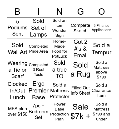 BINGO Card