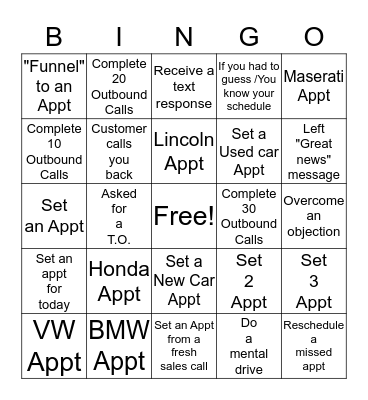 BDC Bingo Card