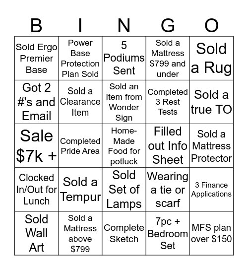 BINGO Card