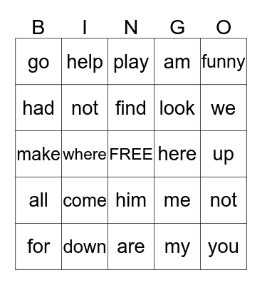 List 2 BINGO Card