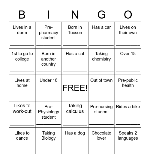 Bingo Card