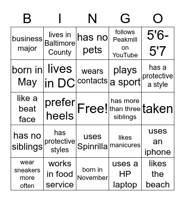 Ladybugs  Bingo Card