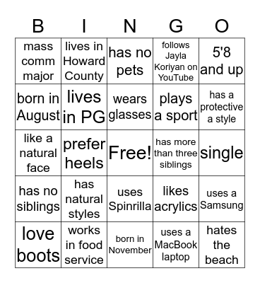 Ladybugs  Bingo Card