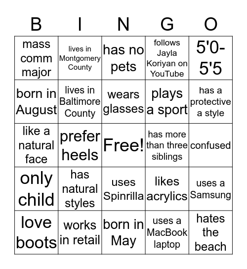 Ladybugs  Bingo Card