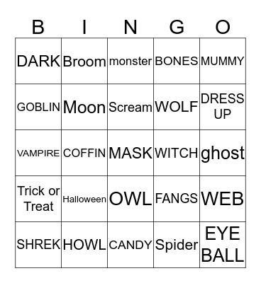 HALLOWEEN BINGO Card