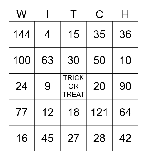 HALLOWEEN BINGO Card