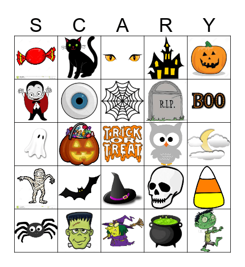 Halloween Bingo! Bingo Card
