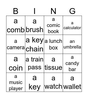 Yellow unit 2 Bingo Card