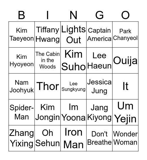 Haeun. Bingo Card
