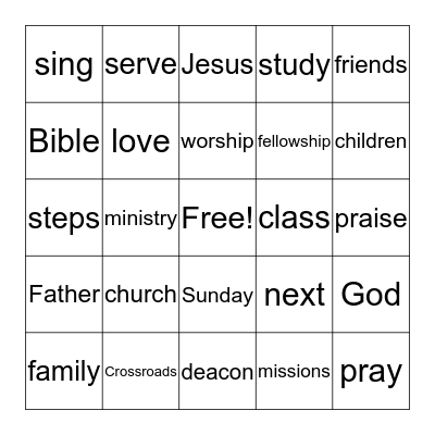 Color words that you hear Bingo Card