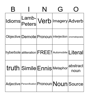 Bingo Card