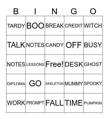 FOCUS FOOLERY Bingo Card