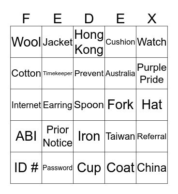 Bingo Card