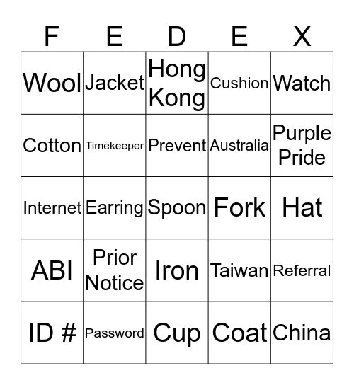 Bingo Card