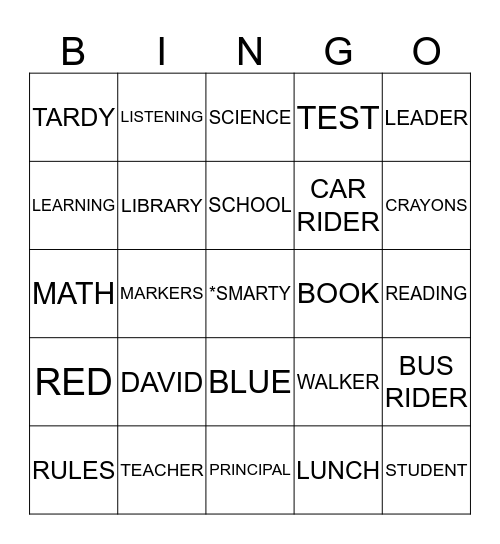 BOOK- A- WEEN Bingo Card
