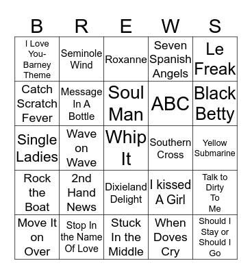 Boondocks Brews, Beats & Bingo Card