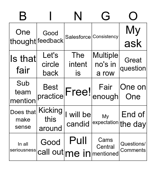 BINGO Card