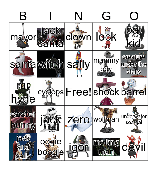 The Nightmare Before Christmas  Bingo Card