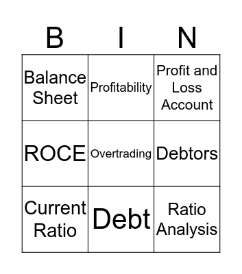 LC Business  Bingo Card