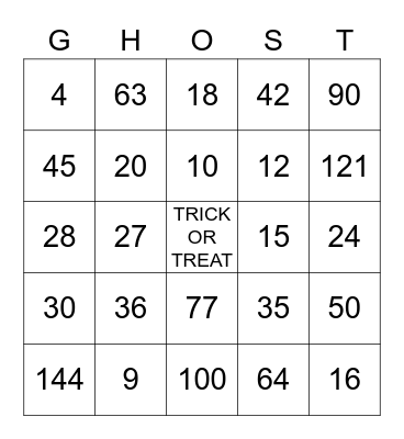 HALLOWEEN BINGO Card