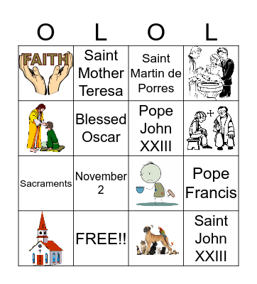 Saints Bingo! Bingo Card