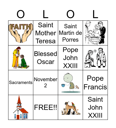 Saints Bingo! Bingo Card