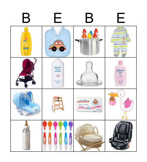 Baby Shower Bingo Card